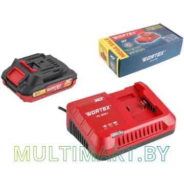 Аккумулятор с зарядным устройством Wortex 2329017 (18В/2 Ач + 18В)